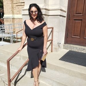 Off shoulder midi dress